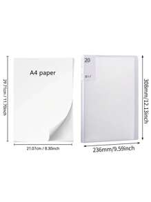 1 件 A4 尺寸透明内套文件整理器，容量大，适合学生或办公室使用，包装将随机发送，返校必备品，感恩节、圣诞节、生日万圣节装饰的创意礼物