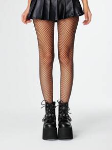 ROMWE Grunge Punk Giày bốt chiến đấu đế dày phong cách Gothic dành cho nữ, mũi tròn, gót vuông dày 4,5 inch, khóa kéo bên hông, bốt cao đến mắt cá chân bằng da đế xuồng buộc dây kiểu Punk, bốt đi làm ngoài trời, phong cách Halloween - màu đen - Xem 2