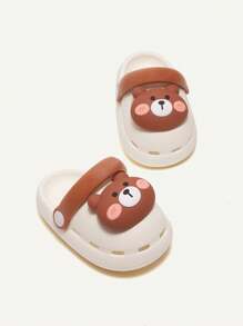 Cozy Pixies 可愛和有趣乙烯-乙酸乙烯共聚物熊圖案耐磨防滑嬰兒洞洞鞋 - 白色 - 查看 8