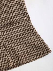 Sweetra 女士新款优雅复古休闲通勤简约高端针织两件套，背心无袖上衣和直筒阔腿裤套装 - 棕色 - 查看 4