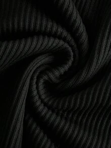 Dewbera 女士纯色简约无缝无袖运动文胸 - 黑色 - 查看 5