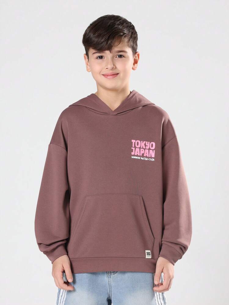 Übergroßer Kapuzenpullover mit Auto-Printdesign aus Tokio, Japan