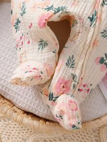 Dreamy Graphic Footie Set  - Winter White/Apricot