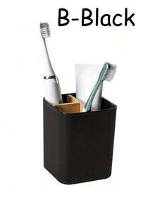 Bamboo Toothbrush Holder For Bathrooms, 3 Slots Toothbrush And Toothpaste Holder Bathroom Counter Organizer For Electric Toothbrushes, Floss, Razors.Desk,Gaming Desk,L Shape Desk - Multicolor - View 13
