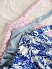 SHEIN 3件套青少年女孩休闲针织无袖挂脖背心 - 彩色 - 查看 4