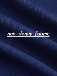 SHEIN Tall CURVE 大码女式拼接细节明线黑色针织宽腰带打底裤 深蓝色打底裤 非牛仔打底裤 带口袋打底裤 女式打底裤