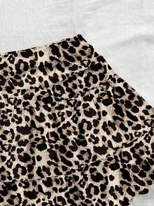 Soleia Sexy Leopard Print Full Pattern Women Casual Waist Ruched Fishtail Skirt, Suitable For Summer Music Festival Chic Dress - Multicolor - View 4