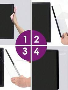1pc Office Desk Accessories, Monitor Memo Board, Computer Message Board, Office Supplies For Women Men Computer Sticky Note Holder Home Office Accessories Desktop Message Office Decor Back To School - Multicolor - View 5