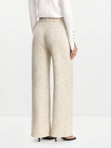 Lumivelle 女士纯色休闲宽松针织阔腿裤