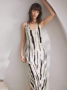 Ocili 舒适简约条纹印花女式睡袍