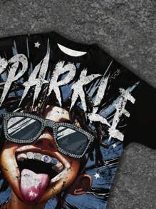 SHEIN 青少年男孩休闲简约短袖圆领 T 恤，适合夏季 - 彩色 - 查看 6