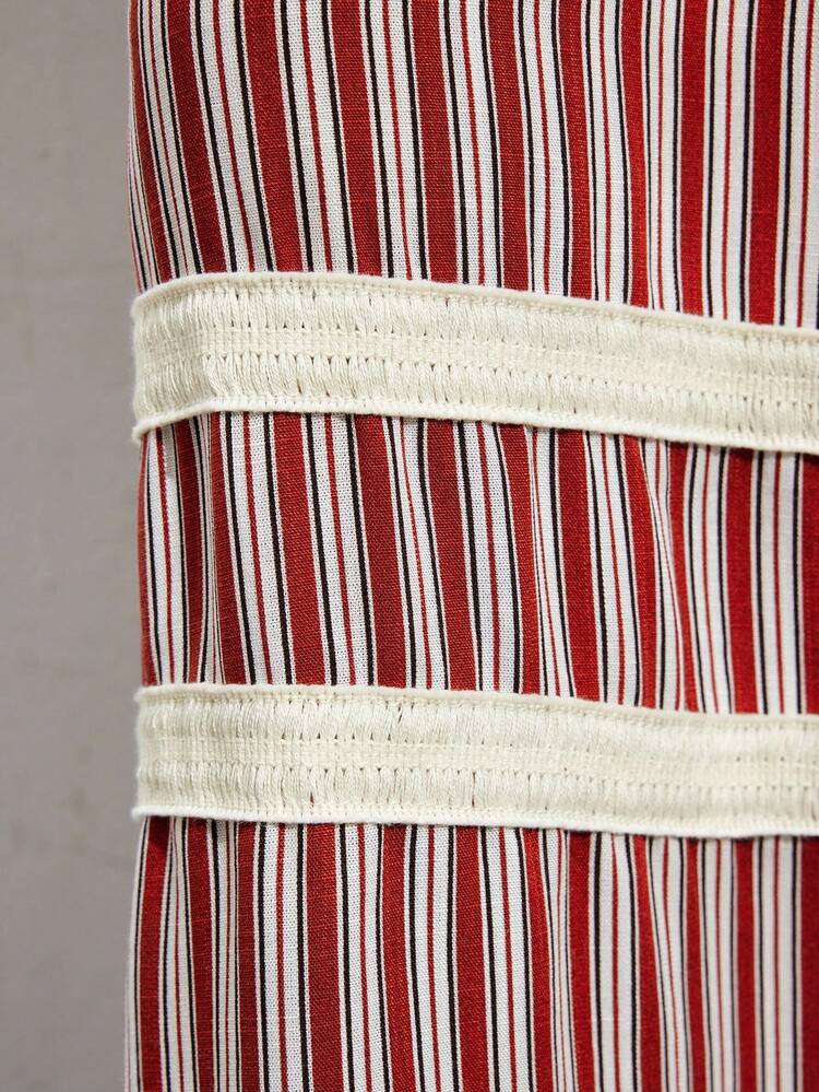 SHEIN Maija Women's Striped Casual Loose Spaghetti Strap Dress