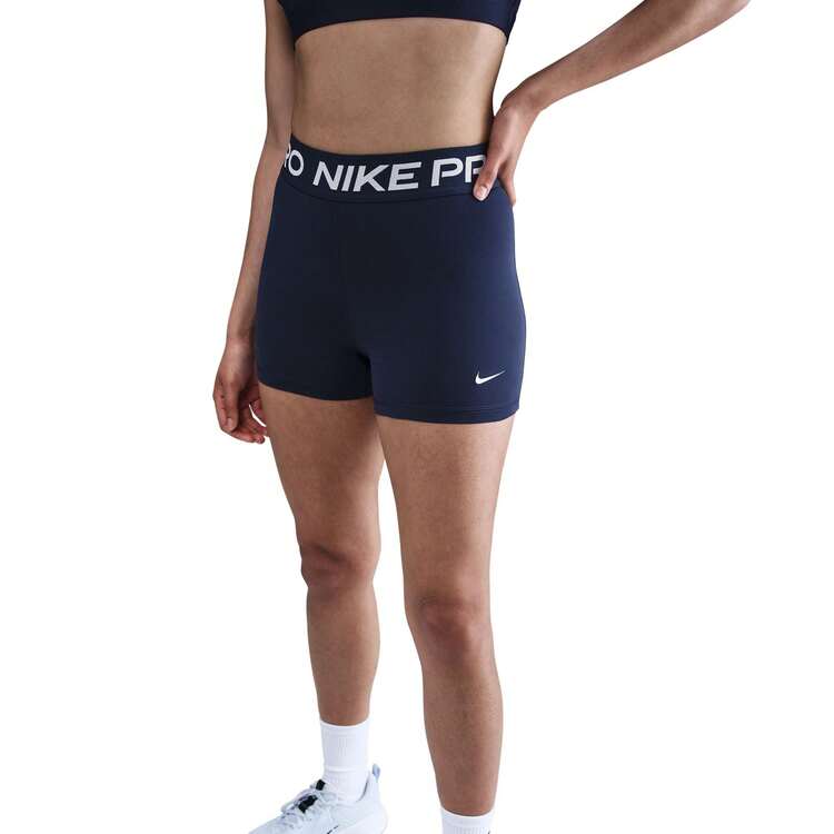 Nike Pro 365 女款 3 英寸短裤 午夜海军蓝/（白色）颜色 - 午夜海軍藍/(白色) - 查看 1