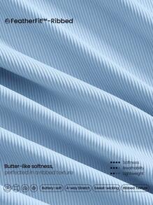 GLOWMODE 26" FeatherFit™-Ribbed No Front Seam Side Pockets High-Rise Waist Leggings Low Impact Yoga Pilates Studio Daily Casual Wear Fall Winter