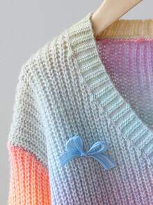 SHEIN Playful Pals Girls' Ombre Rainbow Bow Decor Cardigan Sweater Kids Cardigan For Girls Girls Cardigan Sweater Tween Girl Cardigan Sweater Kids Rainbow Cardigan Girls Sweater With Bows Toddler Girl Sweater Girls Rainbow Cardigan Kids Ombre Sweater Toddler Girl Cardigan Sweater Kids Sweaters For Girls Button Girls Cardigan With Bows Toddler Girls Sweater Young Girls Fall Outfits Young Girls Winter Clothes Kids Fall Clothes Girls Craft Sweater Girl Sweater Jacket Little Girl Cardigan