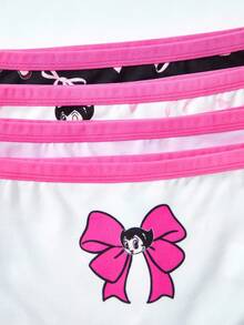 Astro Boy X SHEIN 8pcs Young Girl Cartoon Figure Graphic Camisole Bra And Boyshorts Panty Set, Cute Underwear Set, Girls Tank Top Sets, Girls Boxers Set - Pink - View 6