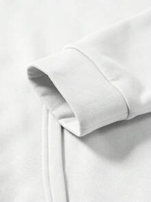 Manfinity LEGND Bộ 2 món áo nỉ trùm đầu in chữ và quần có túi màu tương phản dành cho nam, trang phục mùa thu - trắng - Xem 6