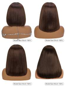 Tóc giả Bob thẳng ren phía trước 13x4 trong suốt 100% tóc thật 180% mật độ Nâu sô cô la 4# Tóc giả trẻ em được nhổ sẵn Đường chân tóc tự nhiên Cài đặt không cần keo cho phụ nữ - Tóc 9 giờ sáng Thể thao Kỳ nghỉ Du lịch Lễ hội Dạ hội Ngoài trời Cosplay Khuôn viên Trường học Bãi biển Đám cưới Cắm trại Trang phục ngày lễ Trang phục mùa hè Phong cách thời trang Y2k Phong cách thoáng khí Mũ chịu nhiệt - S4 - Xem 4