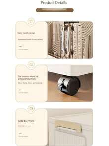 SHEIN 1 pièce Grand meuble de rangement, boîte de rangement pliable, meuble de rangement pour jouets pour salon, organisateur d'armoire à collations, armoire de cuisine, cadeau de Noël, bac de rangement, rangement sous le lit