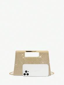 SHEIN BAE Clutch da donna elegante e alla moda con strass, adatta per occasioni serali e feste