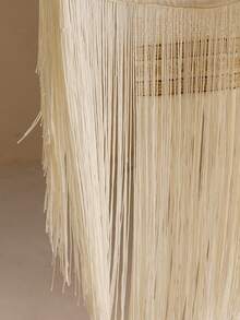 Anewsta Women's Regular Jacket With Tassel & Mesh Design - Apricot - View 8