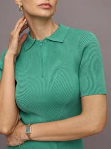 Activina 女士休闲纯色短袖毛衣