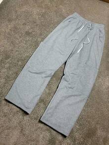 Manfinity Hypemode Men's Solid Color Casual Loose Pocket Sweatpants - Grey - View 3