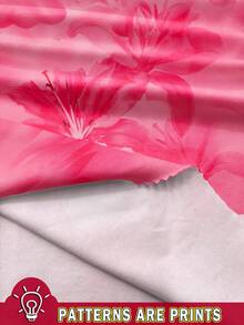 SHEIN EZwear Váy ngắn bó sát in hoa màu hồng phong cách nghỉ mát, mùa hè - Nhiều màu - Xem 3