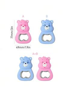 SHEIN X Care Bears 1 件 / 2 件有趣的动物形状冰箱贴，适合冰箱、开瓶器等的良好装饰，适用于厨房