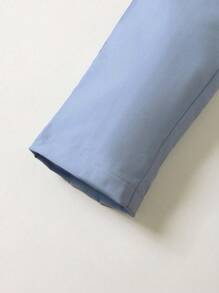 SHEIN 年轻男孩多件套绅士正装套装 - 背心、领结、裤子，非常适合婚礼、婚礼宾客、花童、戒童，秋冬 - 藍色 - 查看 6