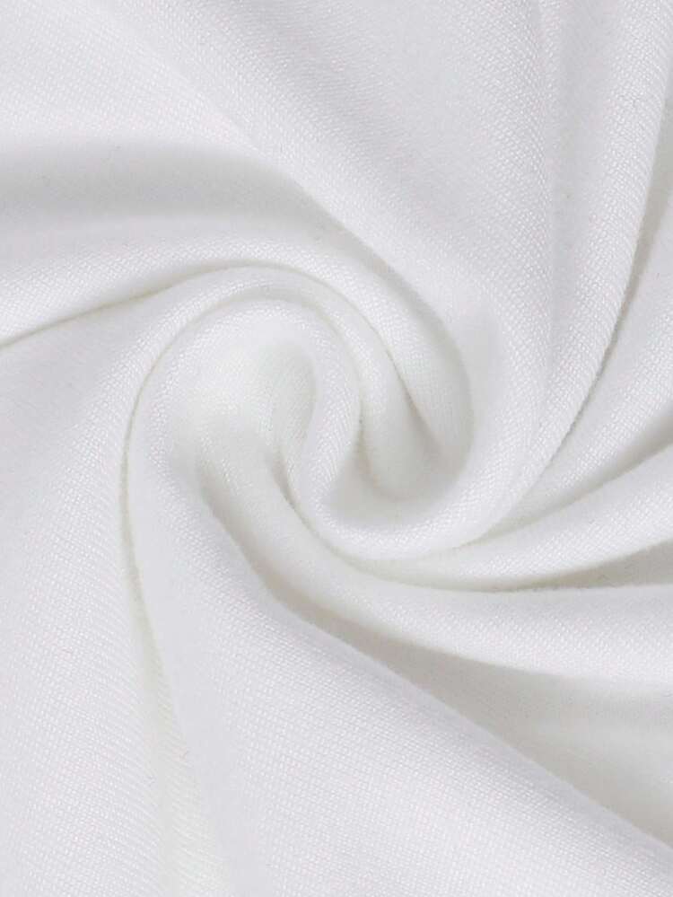 SHEIN Sparklyn 2 件套青少年女孩夏季字母印花圆领短袖 T 恤和树枝印花休闲工装裤 - 彩色 - 查看 5