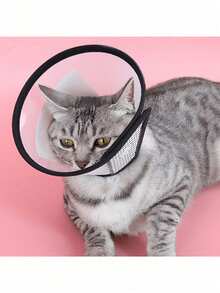 Zazumi 1pc Pet Recovery Collar, Post-Op Surgery Cone, Pet Head Cover. Fit For Pets Under 6kg