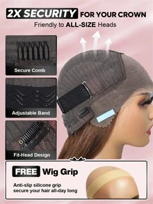 ALL READY WIG Glueless13x4 Chocolate Brown Lace Front Wigs Human Hair With Baby Hair 180 Density Straight Lace Frontal Human Hair Wigs Pre Plucked Hairline 4# Brown Wig 26 Inch - S4 - View 9