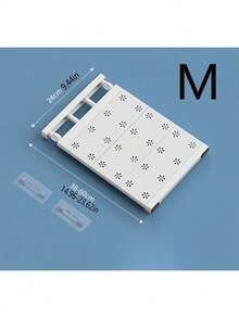 SHEIN 1Pc Household Retractable Nail-Free Clothes Organizing And Storage Partition Rack, Dormitory Cabinet Cupboard Layered Rack, Space-Saving Storage Layered Partition, Clothes Organizer Rack, Suitable For Bathroom, Kitchen Storage, Room, Bedroom Wardrobe And Entryway Shoe Cabinet.