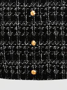 SHEIN Teen Girl Casual Minimalist Comfortable Round Neck Cardigan And Skirt Set