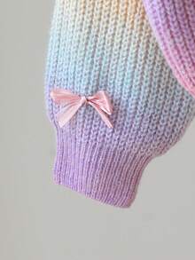 SHEIN Playful Pals Girls' Ombre Rainbow Bow Decor Cardigan Sweater Kids Cardigan For Girls Girls Cardigan Sweater Tween Girl Cardigan Sweater Kids Rainbow Cardigan Girls Sweater With Bows Toddler Girl Sweater Girls Rainbow Cardigan Kids Ombre Sweater Toddler Girl Cardigan Sweater Kids Sweaters For Girls Button Girls Cardigan With Bows Toddler Girls Sweater Young Girls Fall Outfits Young Girls Winter Clothes Kids Fall Clothes Girls Craft Sweater Girl Sweater Jacket Little Girl Cardigan