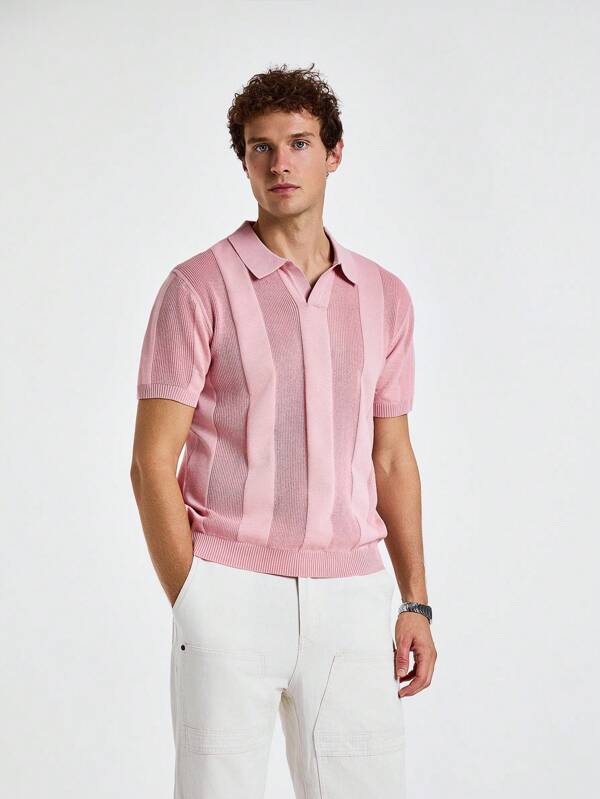 Manfinity CityGents 男士纯色 Polo 领短袖休闲针织上衣