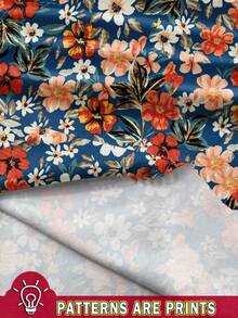 SHEIN LUNE 2 件套女士休闲复古花卉印花圆领吊带背心和短裤套装，夏季 - 彩色 - 查看 3