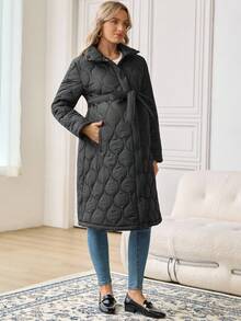 SHEIN 孕妇冬季厚口袋外套