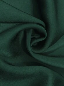 Chiquease Solid Asymmetrical Neck Satin Blouse One Shoulder Top