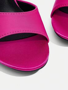 CUCCOO TILAWA 女式尖头铆钉高跟凉鞋 - 玫紅色 - 查看 9