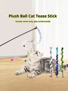 PETSIN 1/3/5/10/15/20pcs Cat Toys Set - Bells, Balls, Sisal Scratching Posts, Interactive Teaser Wands, Mice Toys, Pet Supplies, Birthday/Holiday Gift