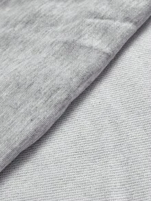 SHEIN EZwear Áo nỉ dài tay cổ tròn in họa tiết đơn giản ngày độc lập cờ Mỹ cho nữ, áo nỉ dài tay cổ tròn cỡ lớn thường ngày màu xám nhạt thả vai cho nữ mùa xuân/thu, áo dài tay - Màu Xám nhạt - Xem 5