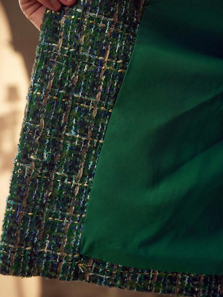 BUTTON UP CONTRAST TRIM BLAZER