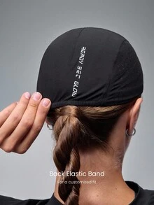 GLOWMODE Road Warrior Water-Resistant Quick-Dry Lightweight Breathable Reflective Cycling Biking Cap Hat Gym Training Workout - Black - View 3