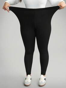 Comfylo Plus Size Women's Casual Solid Color Leggings, Versatile & Minimalist  Work/Office Gym Fall Women Clothes Fall Clothes Plus Size Fall Outfits For Women  Fall Outfits Women Chic,Fall Clothes For Women Stretch Leggings Plus Size Plus Size Yoga Pants Plus Size Leggings High Waisted Leggings Plus Size Plus Size Tights Going Out