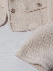 Franclia 女式纯色长袖金属单排扣休闲夹克，秋冬