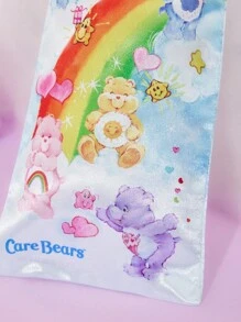 SHEIN X Care Bears 5件套卡通图案化妆刷套装，包含散粉刷+小眼影刷+大眼影刷+扁眉刷+收纳袋，刷毛柔软，吸粉晕染能力强，适合初学者打造精致妆容，加油熊，熊，分享熊，Funshine熊 - 彩色 - 查看 9