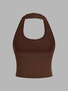 SHEIN EZwear 4入組簡單休閒短款露背貼身女士上衣，適合夏季 - 彩色 - 查看 6