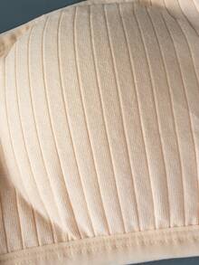 5pcs/Set Girls' Ribbed Minimalist Sweet Basic Crop Top Bralette Underwear Cute Tube Tops Ribbed Tube Top Fall Winter - Multicolor - View 6